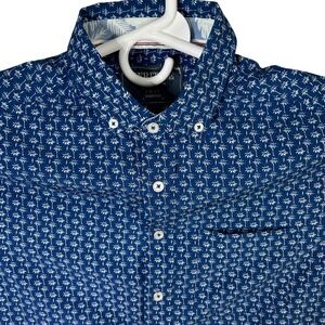 Heritage‎ Report Collection Mens Palm Tree Print 4 Way Stretch Shirt